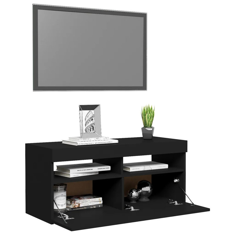 Madline Unfinished TV Stand, Black, 90cm