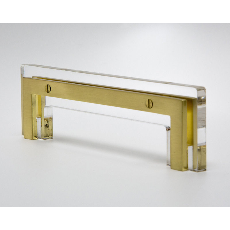 Transparency Bar / Handle Pull, Satin Brass
