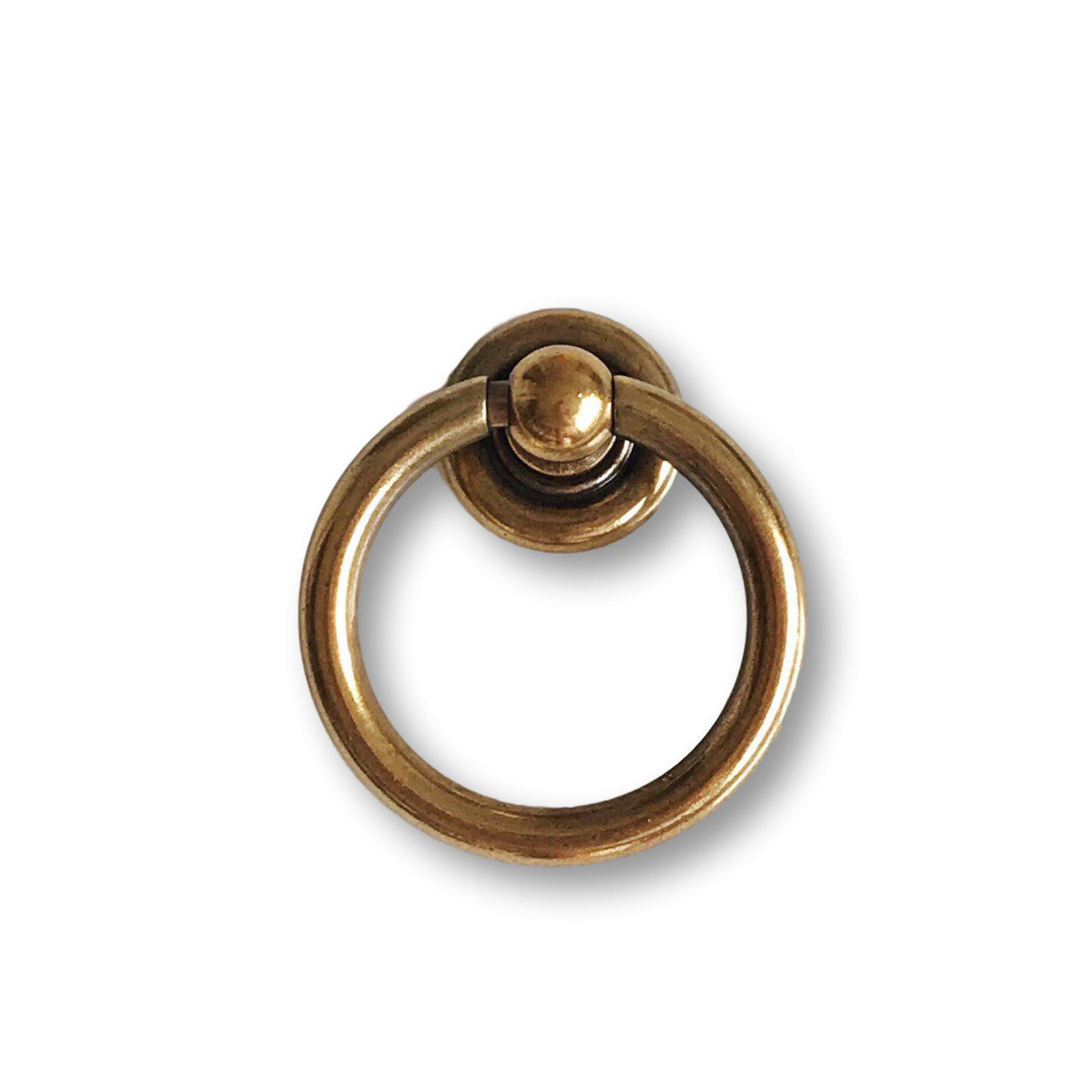 Drawer Small Ring Pull, Antique Brass