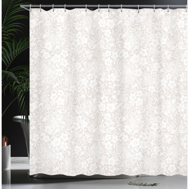 Shower Curtain with Hooks Included, 84" H x 69" W