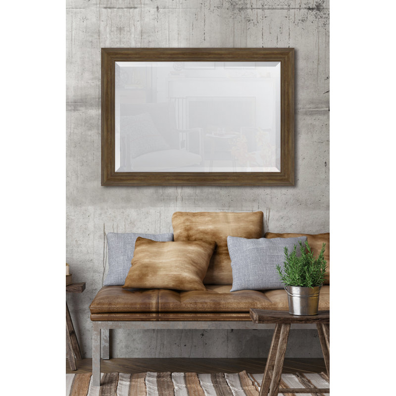English Wall Mirror, 42" H x 30" W, Walnut