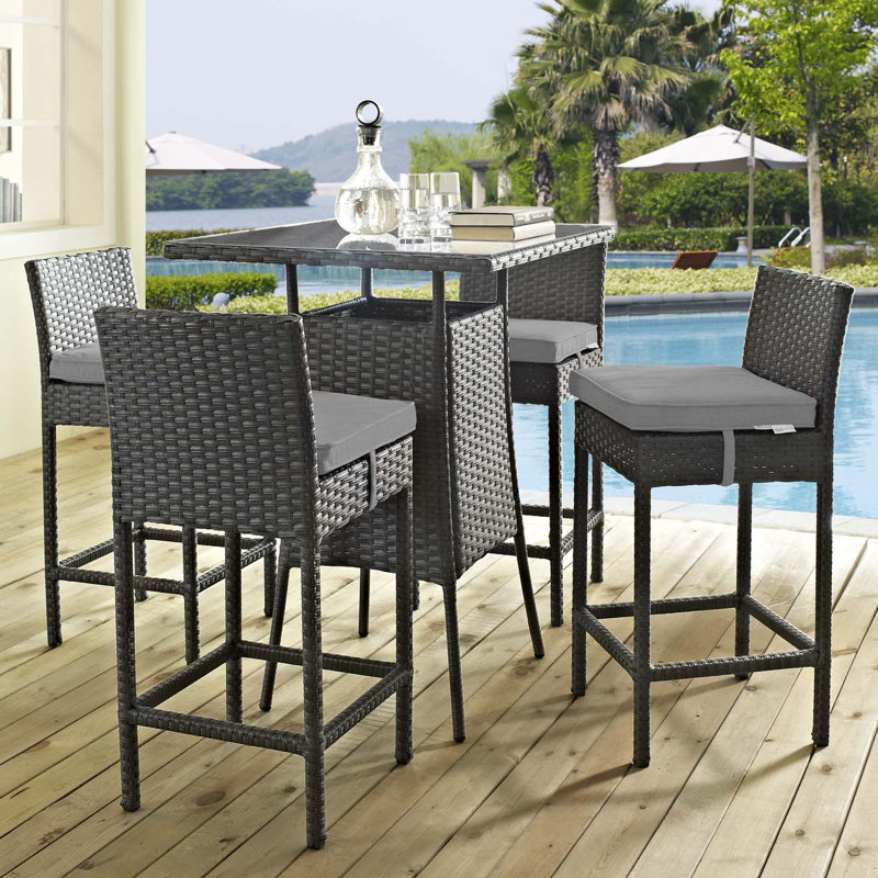 Ensemble bistro Sunbrella, Toile granit Sunbrella®