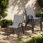 Chaises de salle à manger de patio peu encombrantes, ensemble moderne en métal textilène pour la terrasse