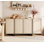 Buffet maison moderne avec 4 portes, buffet multifonctionnel avec grand rangement et pieds en T, armoire de rangement pour bar et café
