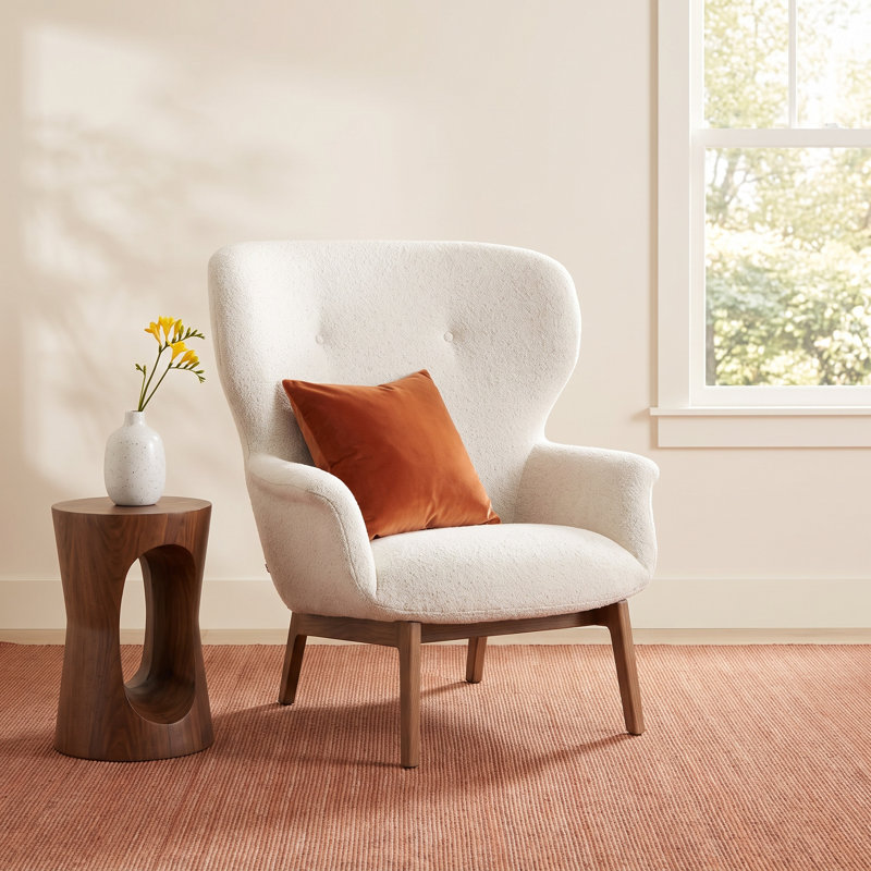 Elvie Upholstered Wingback Chair