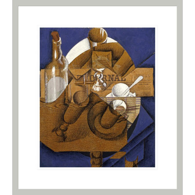 «Trasse Verres et Bouteille» par Juan Gris, impression giclée encadrée