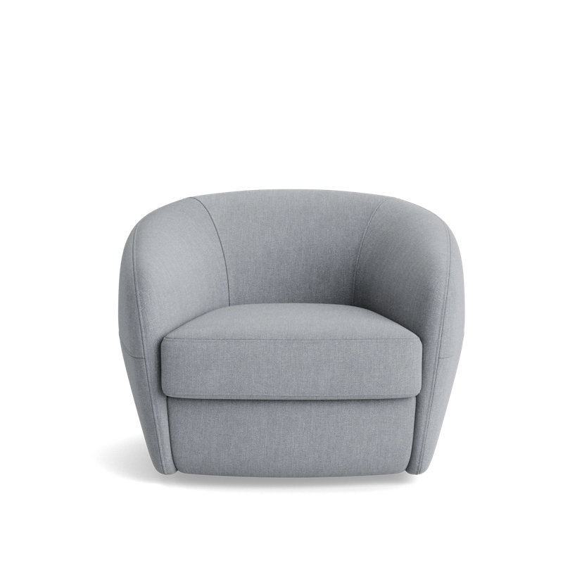 Elaine Swivel Chair, Performance Weave - Zinc