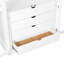 Garde-manger de 44,7 x 20 x 75 pouces, armoire de rangement autoportante avec portes en verre et 4 tiroirs intégrés pour le salon, le bureau personnel, blanc