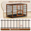 Heavy Duty Dog Crate, 4-Door Metal Dog Cage, Dogs Cage with Side Door and Removable Tray, Easy to Clean, Large Pet Cages, Indoor Dogs Crate, Black -128739533
