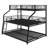 Triple Bunk Bed With Long And Short Ladder And Full-Length Guardrails