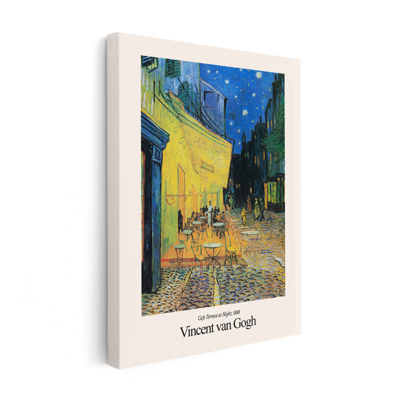 Van Gogh - Cafe Terrace at Night, Unframed, Canvas, 16"H x 20"W