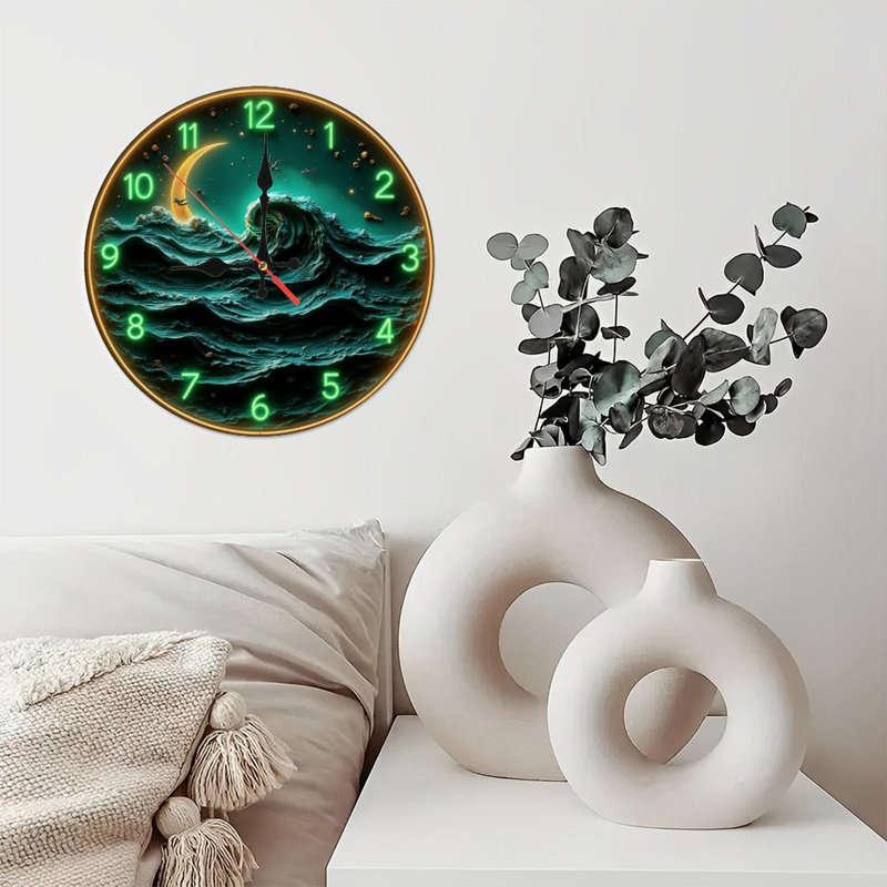Horloge lumineuse avec lune