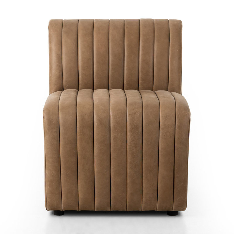 Grayson Upholstered Dining Chair, Palermo Drift Genuine Leather