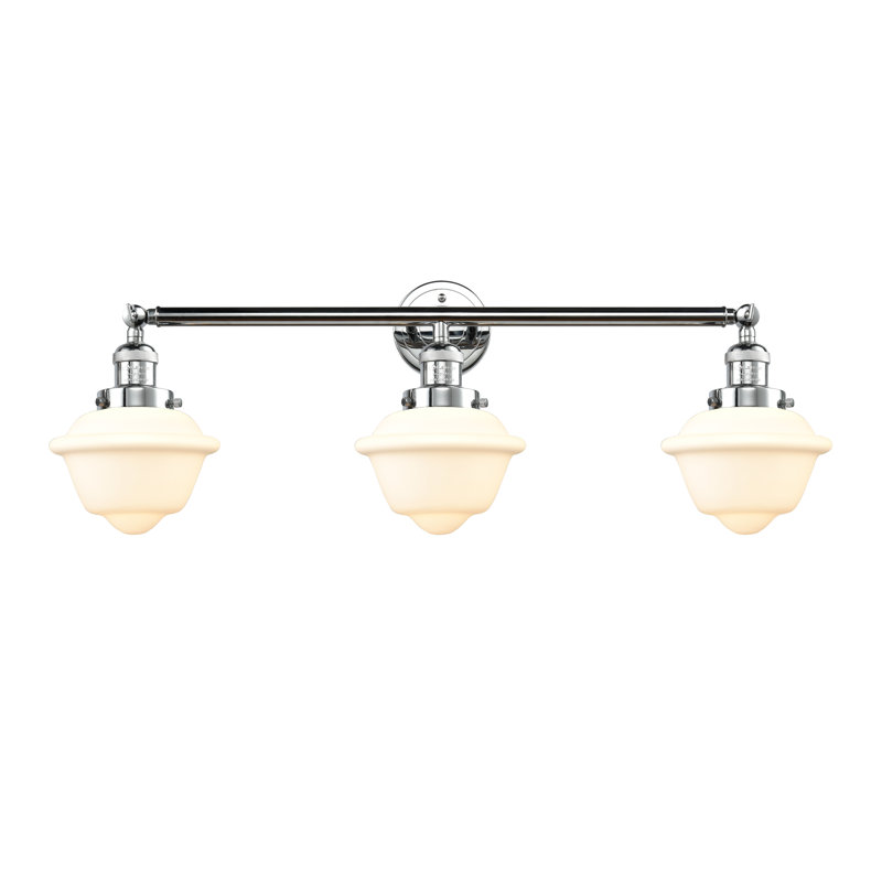 Anthony 3 - Light Dimmable Vanity Light, Matte White, Polished Chrome, Bulb Not Included