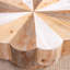 Table basse rustique en bois manufacturé en forme de fleur, table de centre rétro vieillie pour des salons confortables