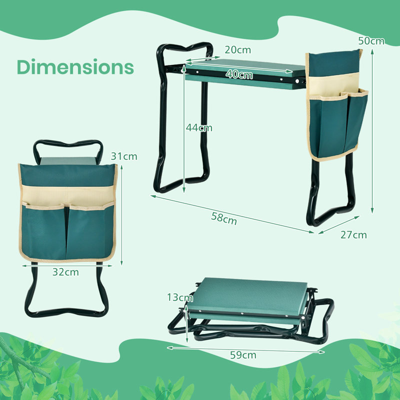 Britzel Metal Outdoor Bench, 49cm H x 60cm W x 27cm D