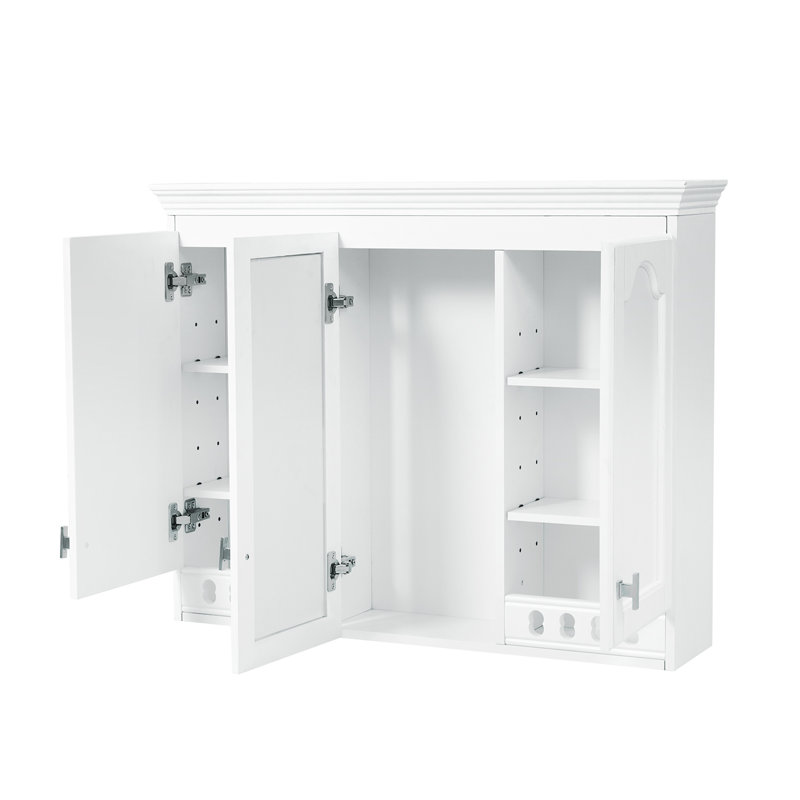 Armoire murale avec tablettes réglables, White