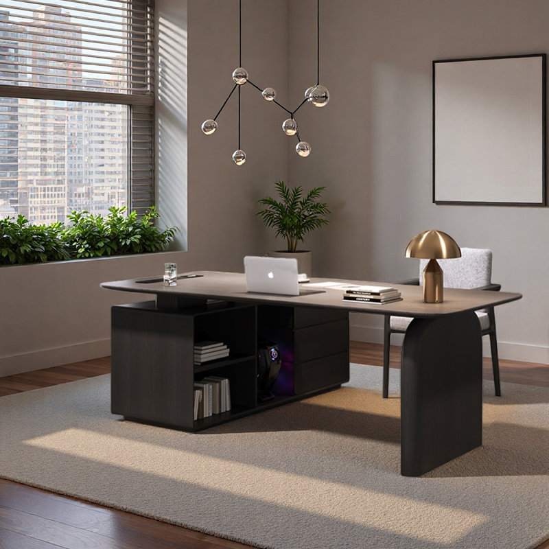 Bureau unique avec surface de travail spacieuse, H 29,53 po x l 86,61 po x P 47,24 po