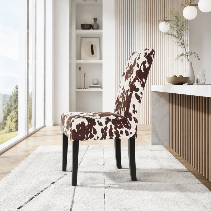 Upholstered Side Chair, Velours beige