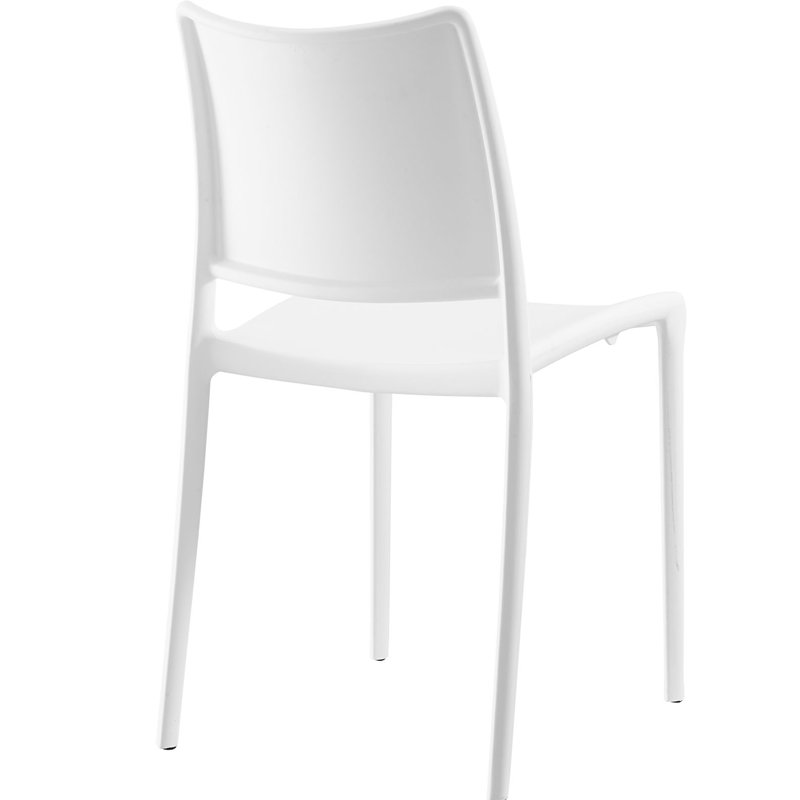 Modway Hipster Plastic Dining Chair, White