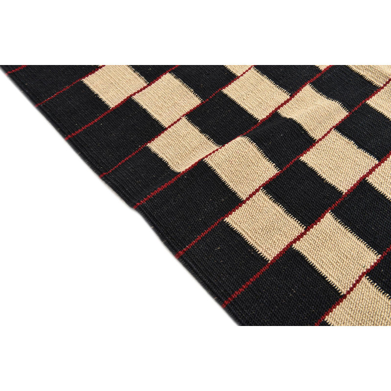 Tapis noir et blanc Orta