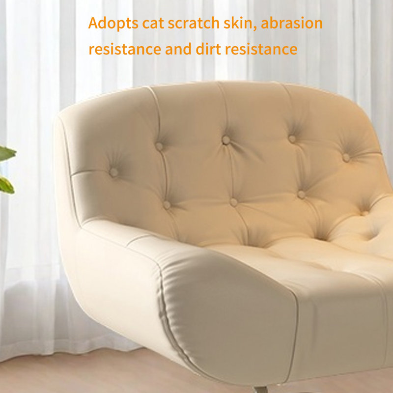 Chaise longue ergonomique en similicuir, Simili cuir blanc