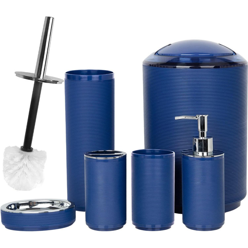 Balch Bathroom Accessory Set, Blue