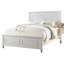 Structure de lit de lit de grand lit blanc avec panneau de contreplaqué 1pc-64068712