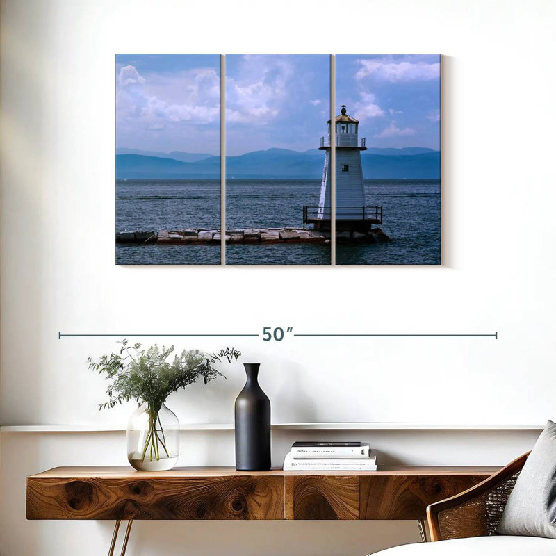Lake Champlain Lighthouse, 24" H x 38" W