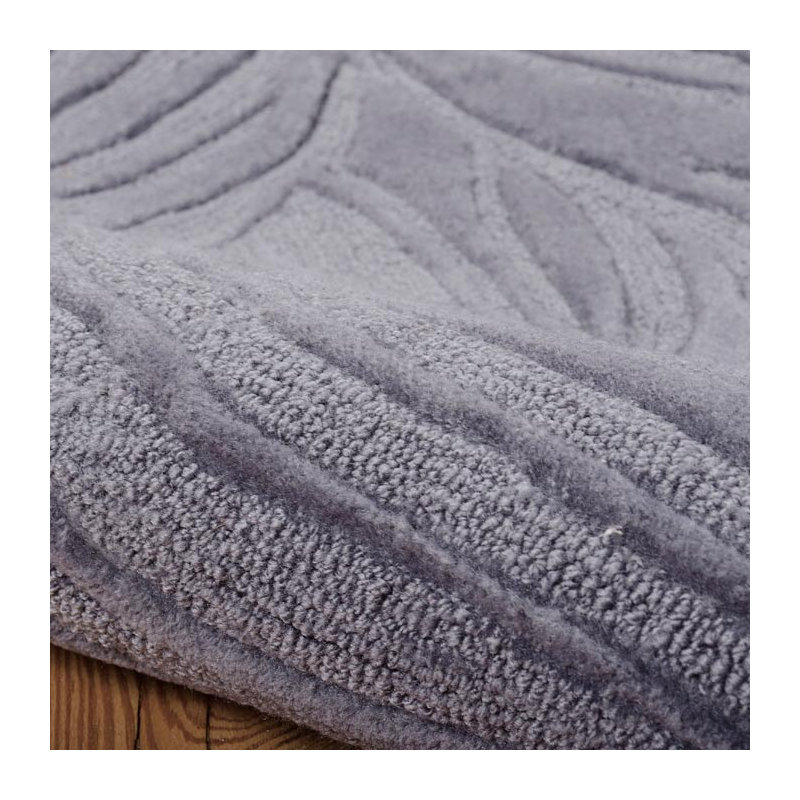 Tapis de zone ardoise touffeté à la main Rhames, Rectangle 7 pi 3 po x 9 pi 3 po