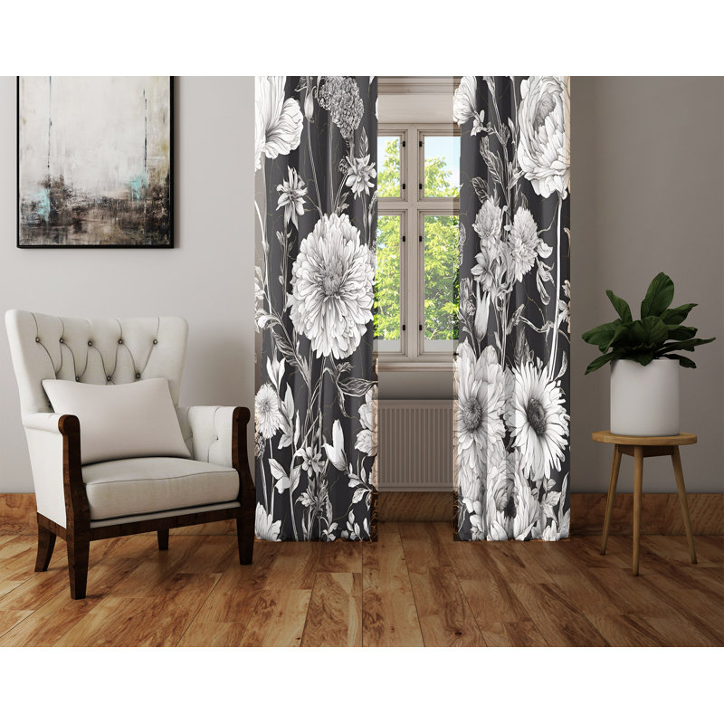Semi Sheer Curtain Pair, 20" W x 82" L