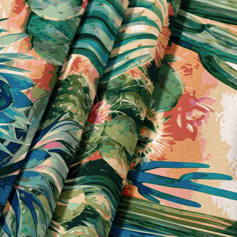 Tapisserie murale "Jardin de cactus" 98 Southwestern, 26 po x 36 po