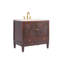 Meuble-lavabo simple 35,90544 po avec plateau en marbre
