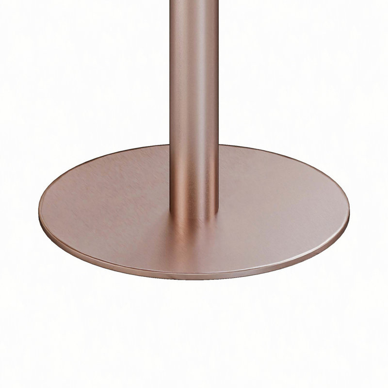 Table de salle à manger carrée moderne 31,5 po Tulip, Vert / or rose