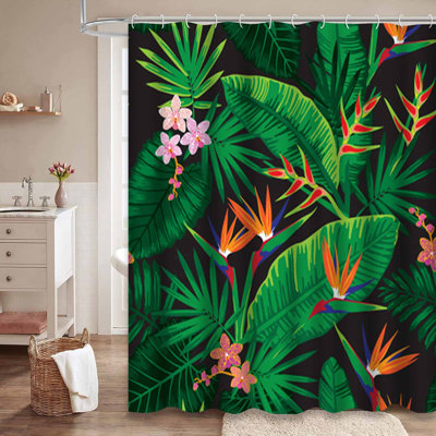 Rideau de douche imperméable avec 12 crochets
