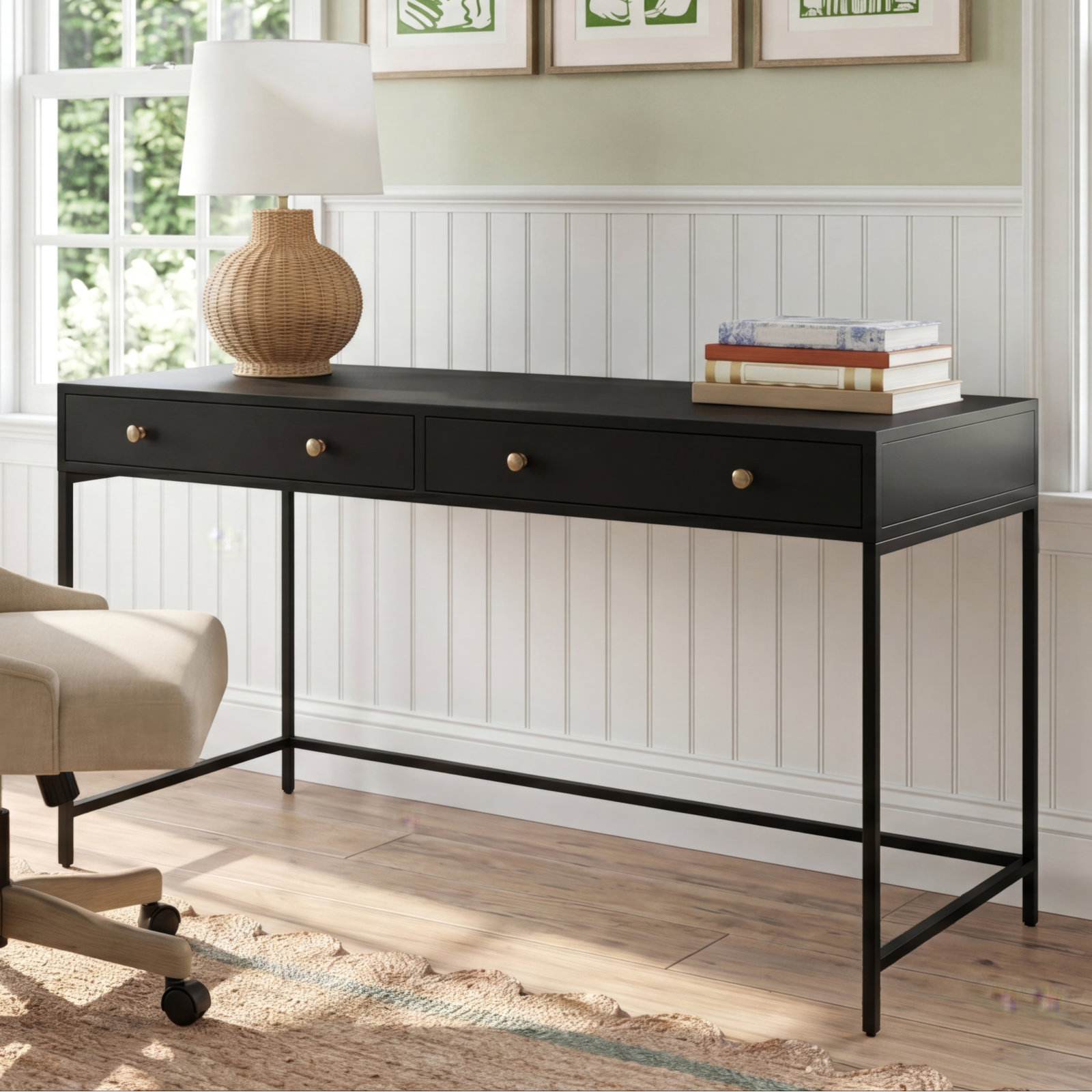 Springer 44" Writing Desk, Black