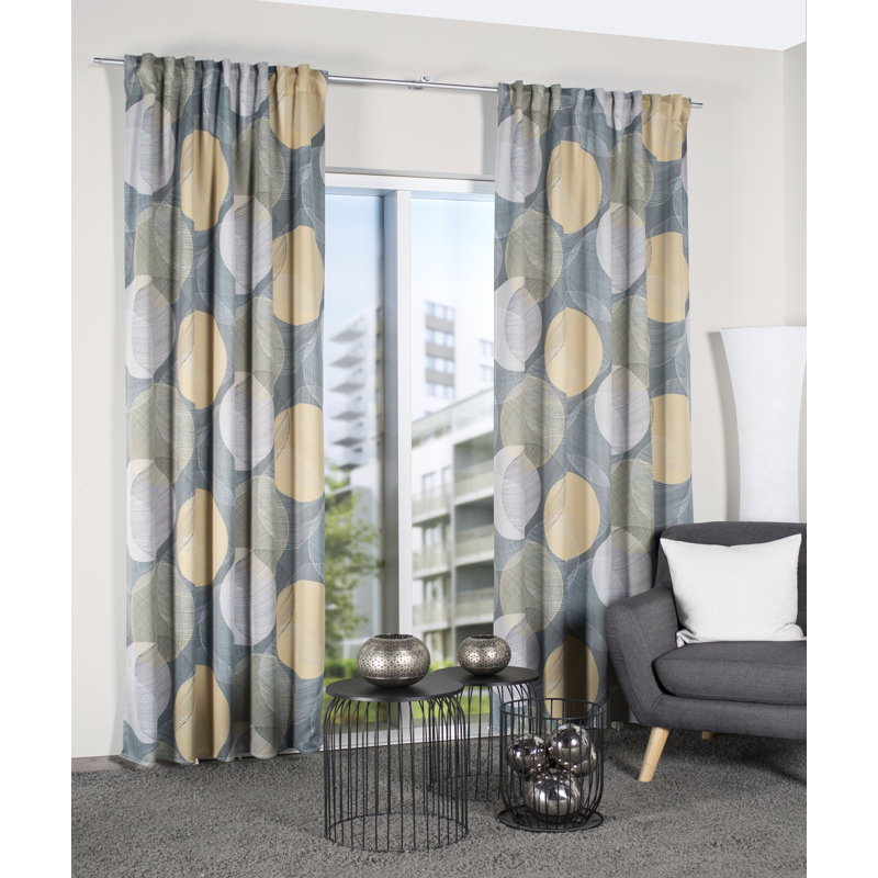 Darkening Curtain Single Panel, Yellow