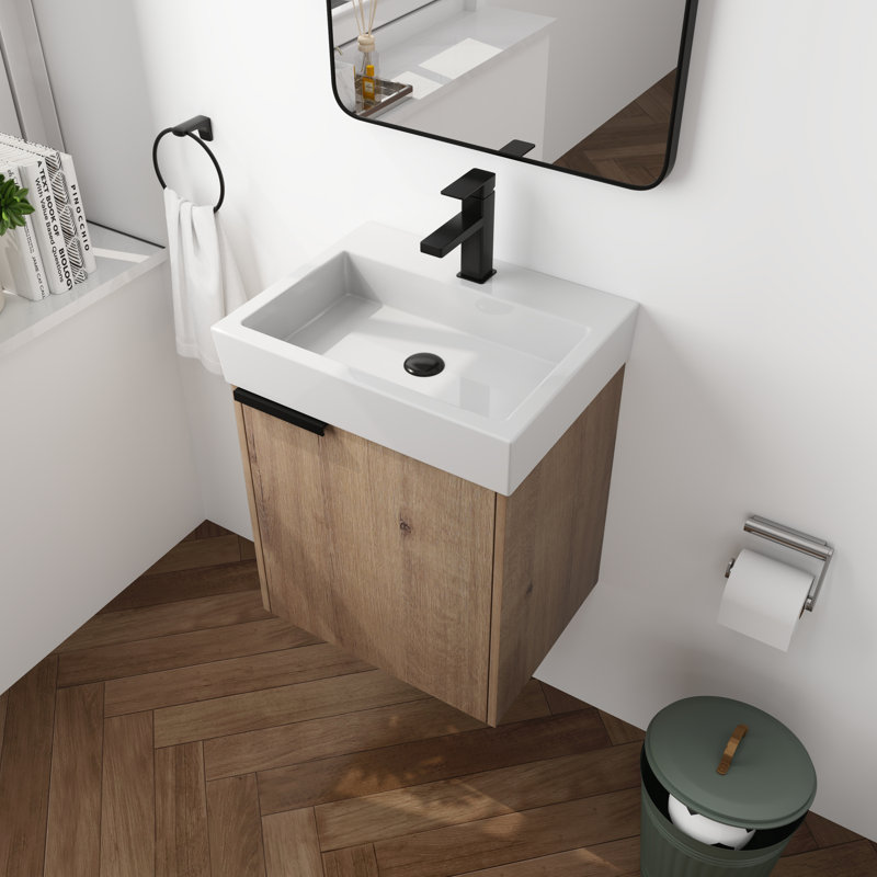 Ensemble de meuble-lavabo simple mural 19 po Aftandil