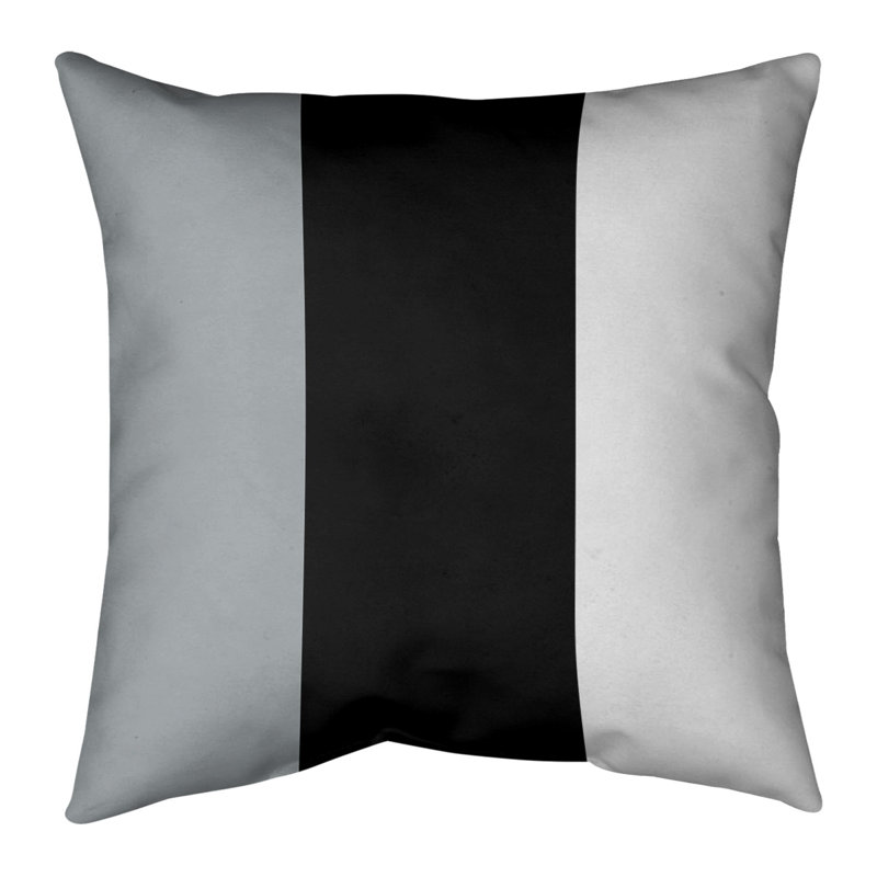 Coussin décoratif, Bourre en polyester, Noir, 18 po x 18 po