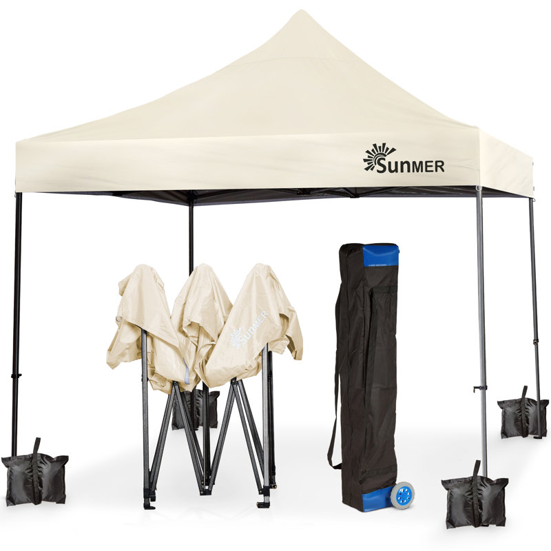 SUNMER 3m x 3m Steel Pop-Up Gazebo, Ivory