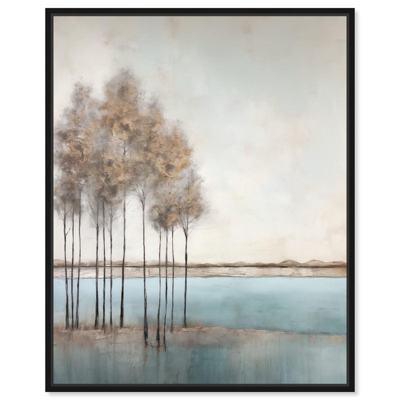 Toile fading , H 37 po x l 31 po, Cadre flottant noir