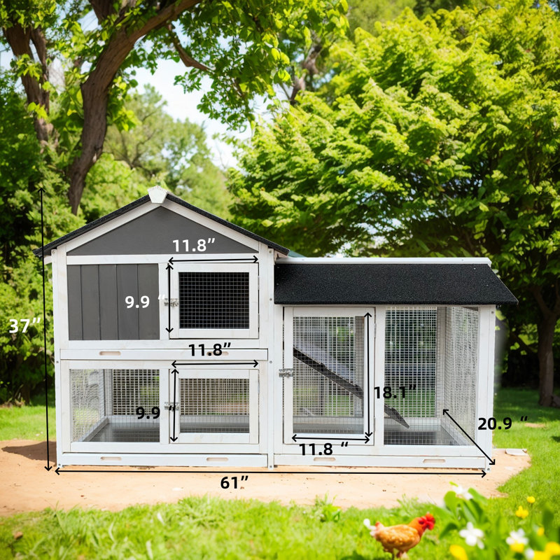 Gerrel Weather Resistant Small Animal Hutch