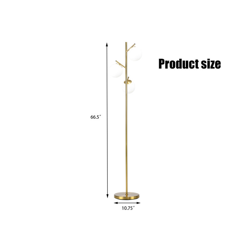 Lampe sur pied à branches 66,5 po avec USB Dearmond