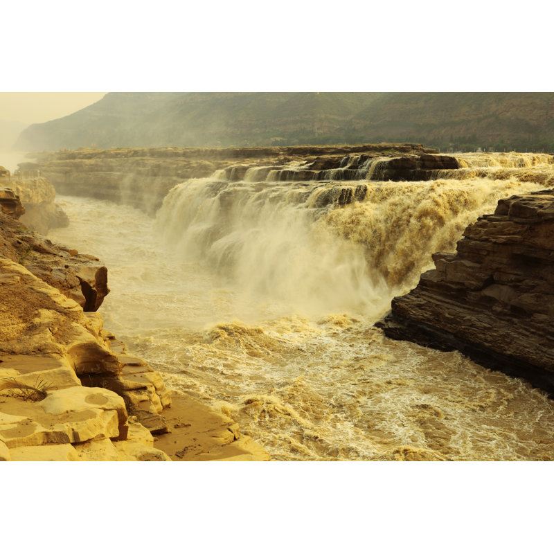 Hukou Waterfall by Suanbobo - Wrapped Canvas Print, 81cm H x 122cm W
