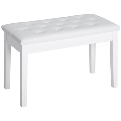 Piano Bench, Button Tufted Keyboard Bench