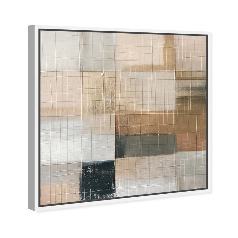 Boxed in Ebony II Canvas Abstract Print by Oliver Gal, Black Frame, 12 x 12, 21"H x 21"W, White Frame
