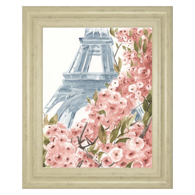 Art mural Paris Blossoms II - 22 po x 26 po - Cadre ivoire Bliss