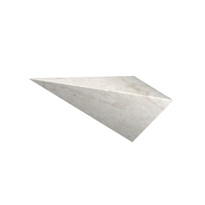 FlexStone 27" Floating Corner Seat in Botticino Cream, Botticino Cream