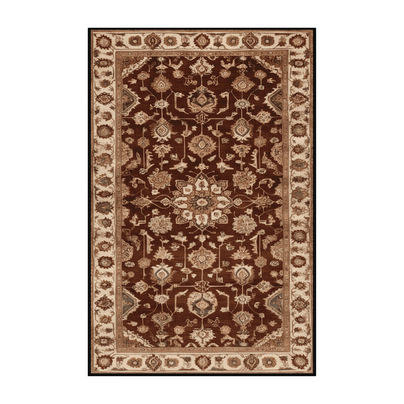 Machine Washable Persian Brown Area Rug
