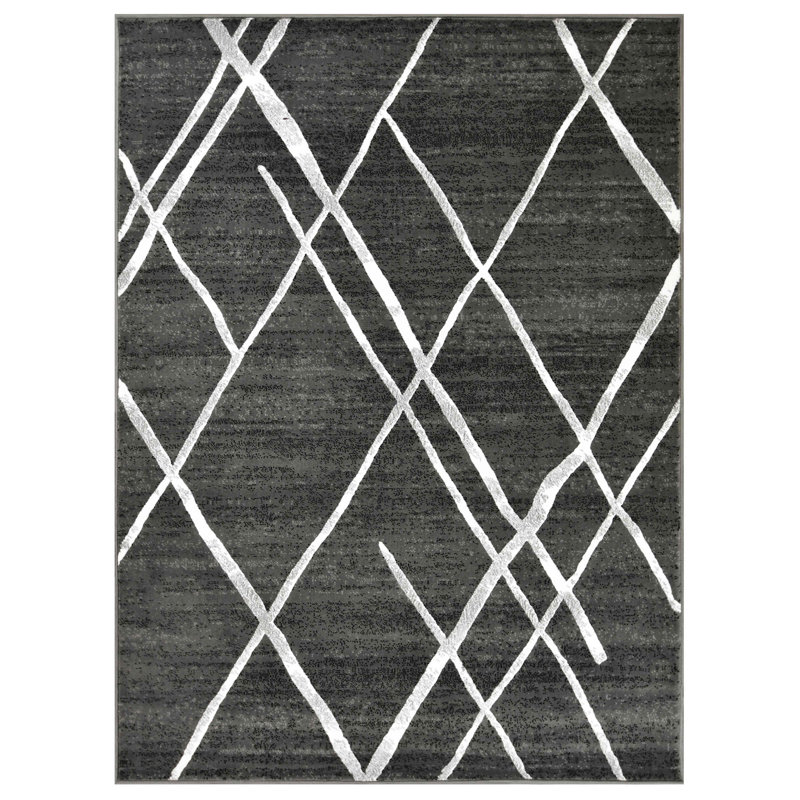 Geometric Indoor Rug, Rectangle 5' x 7'